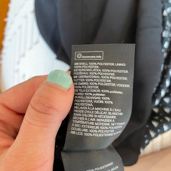 H&M Navy/White Shift Dress with Tie - Picture 6 of 6